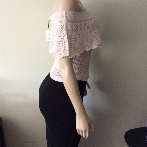 Beige off-shoulder top - Picture 3 of 4